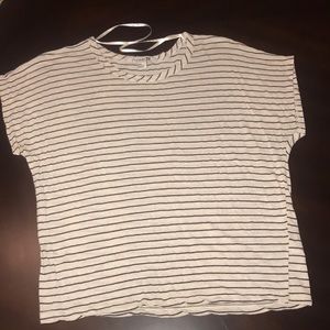 Cream and black Striped T-shirt